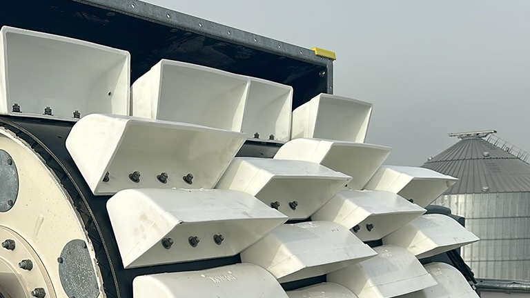 giant bucket elevator at Romanian port